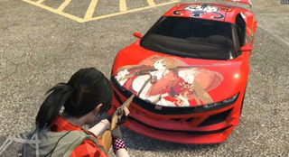 Illustration for article titled Grand Theft Auto V Characters Modded Into Anime Nerds